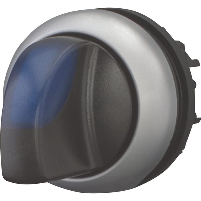 Eaton 216851 M22-WRLK3-B Keuzetoets Kunststof frontring Knevel Zwart 2 x 60 ° 1 stuk(s) Single