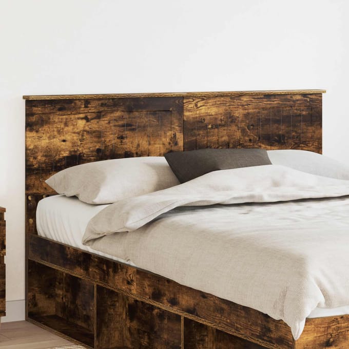 vidaXL Hoofdbord Gerookt eiken Bewerkt hout
