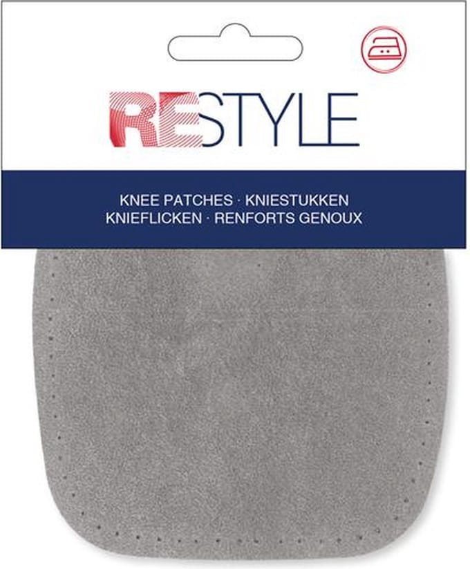 Kniestukken suede kleur 004 Licht grijs