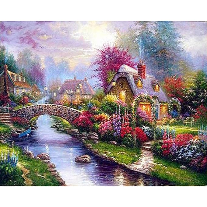 5D Diamond Painting Landschap Bos Volledig rond diamantmozaïek 30X40CM