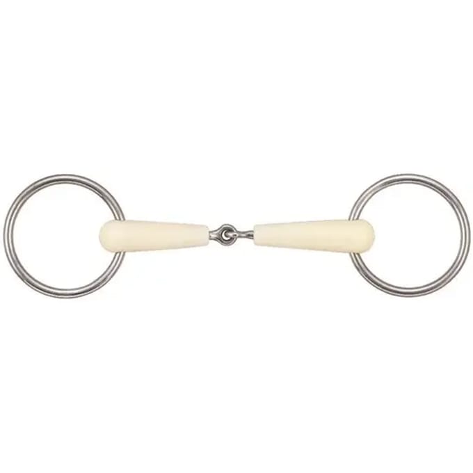2 ring bit voor enkelgebroken afneembare paarden Soyo Happy mouth