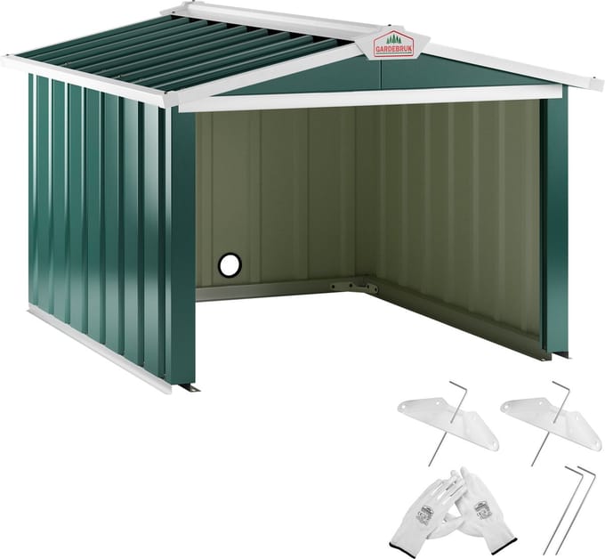 Gardebruk Robotmaaier Garage - Zadeldak Metaal 86x100x63cm Groen