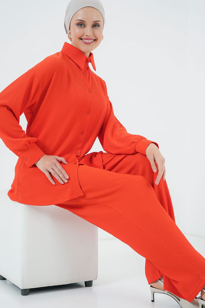 Oversized Shirt & Broek Twee-Stuk Coördineerset