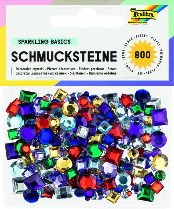 Glitter steentjes folia 800stuks div kl en afm | 10 stuks