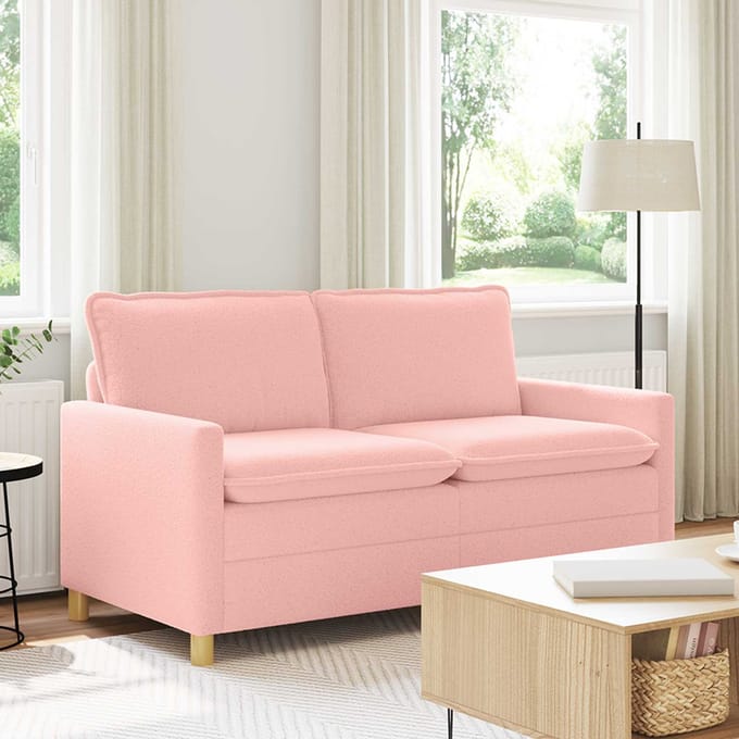 vidaXL - Bank - Roze - 156 - x - 81 - x - 87,5 - cm - Stof