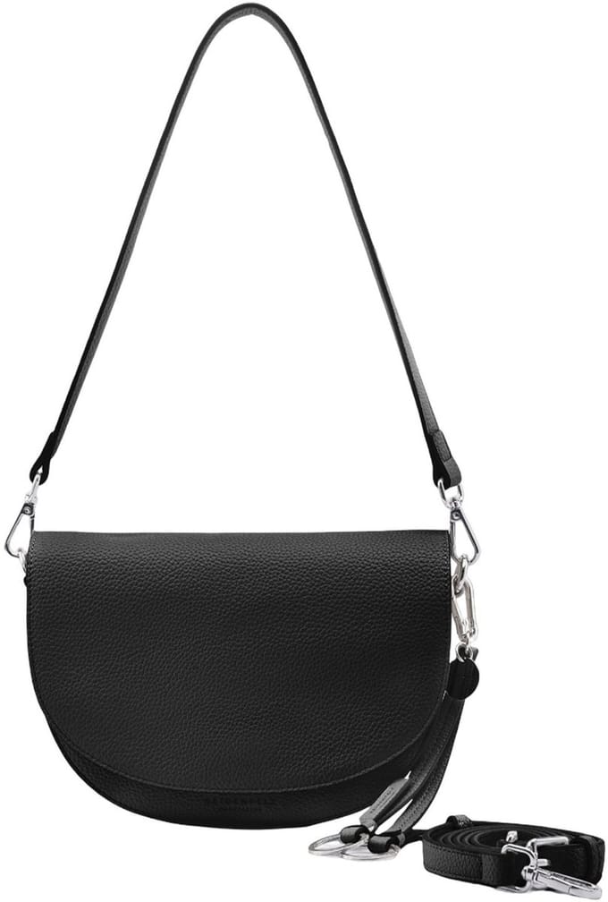 SEIDENFELT MANUFAKTUR schoudertas Lohja Saddle Bag Black zwart