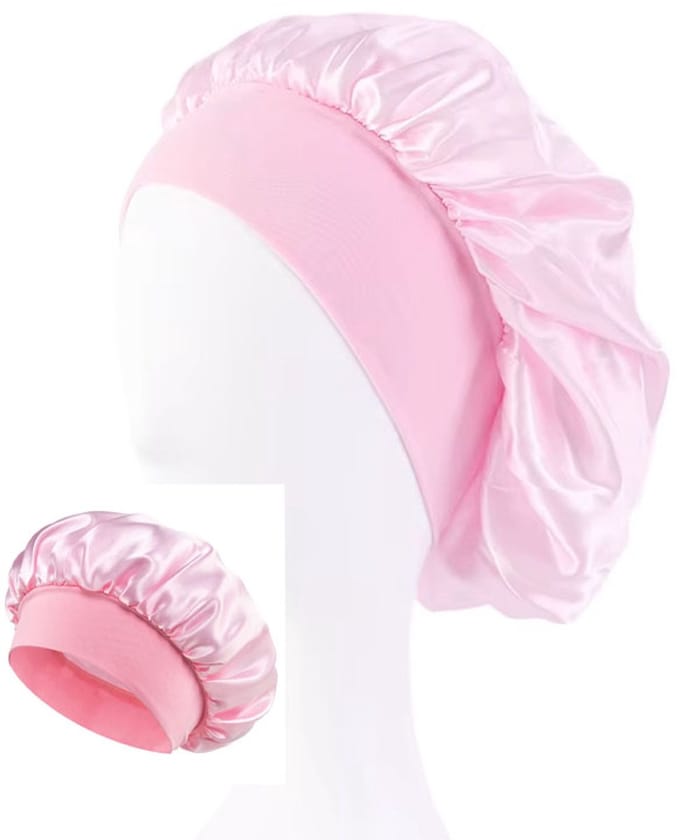 Actie4you® - Luxe Bonnet - Satijnen Slaapmuts - Haarverzorging - Elastisch - Satijn – Haarnetje - 1 Stuks - Roze