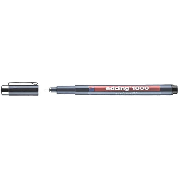 Edding 1800 Zwarte Profipen 0.1mm Fineliner