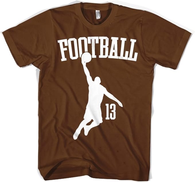 Hybris Footbasket T-shirt bruin