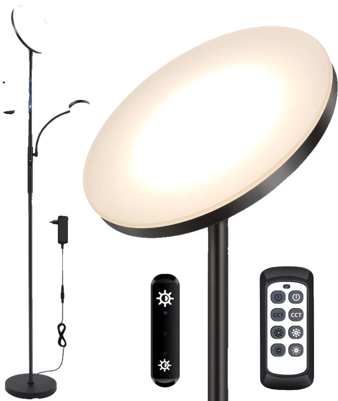 Moderne Vloerlamp, Verstelbare Helderheid, Gemak van Afstandsbediening, EU-stekker
