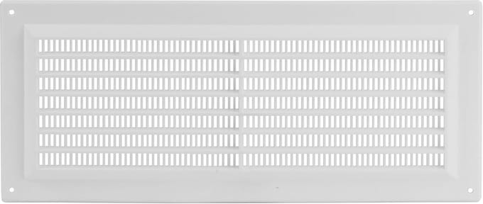 Ventilatierooster ABS Kunststof 300x130mm Wit met Insectenbescherming