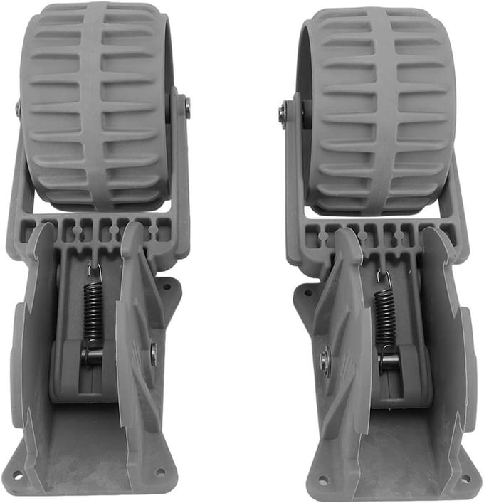 Set van 2 Universele Rubberboot Wielen voor Eenvoudig Lancering en Transport