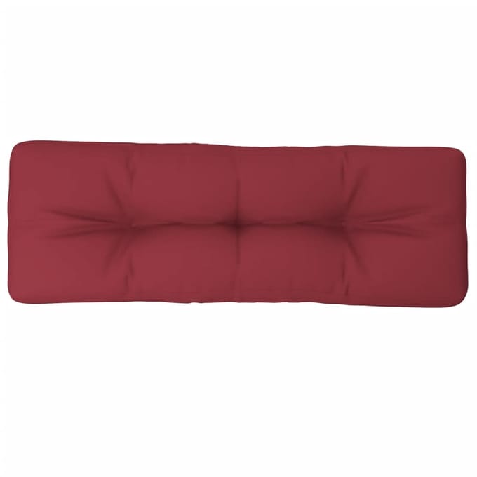 vidaXL - Palletkussen - 120x40x12 - cm - stof - wijnrood