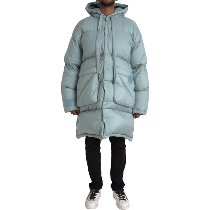 Oversized Gewatteerde Donsjack met Hood