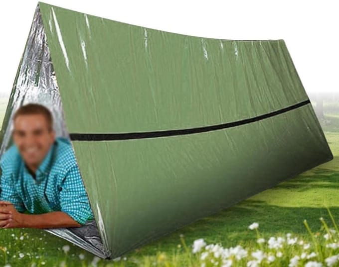 Nood Slaapzak - Bivvy Tas - Buiten Overleven - Waterdicht Winddicht - 215x90cm - Groen