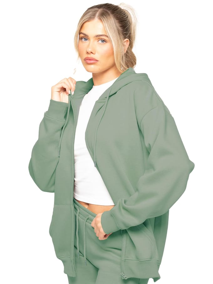 Enzo | Womens Oversized Zip Up Hoodie
