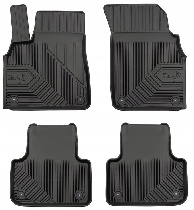 Frogum - No.77 - Automatten 3D - Geschikt voor LAMBORGHINI URUS vanaf 2018 - 4-delig - TPE Rubber - Zwart