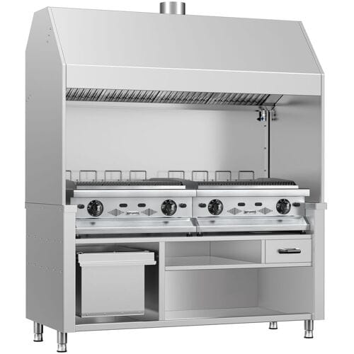 GGM Gastro Gasgrill BERLIN - 1760mm - Edelstahl Zilver