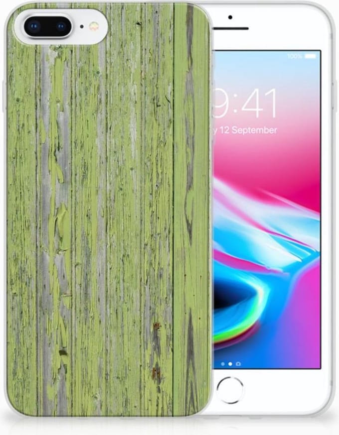 Apple iPhone 7 Plus | 8 Plus Bumper Hoesje Green Wood