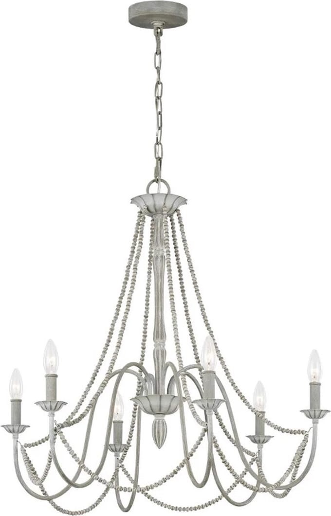 Feiss LED Kroonluchter | 6X E14 Max 60W | Dimbaar | Washed Grey