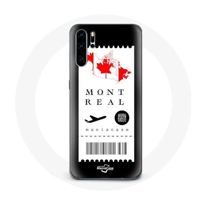 Coque pour Huawei P30 Billet d'avion Montréal Canada