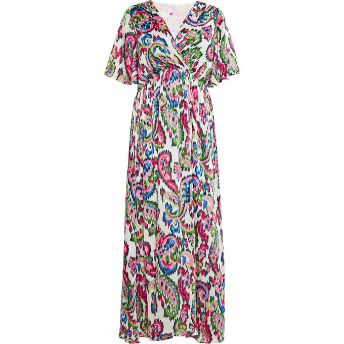 IZIA Jurk Dames Wit Veelkleurig