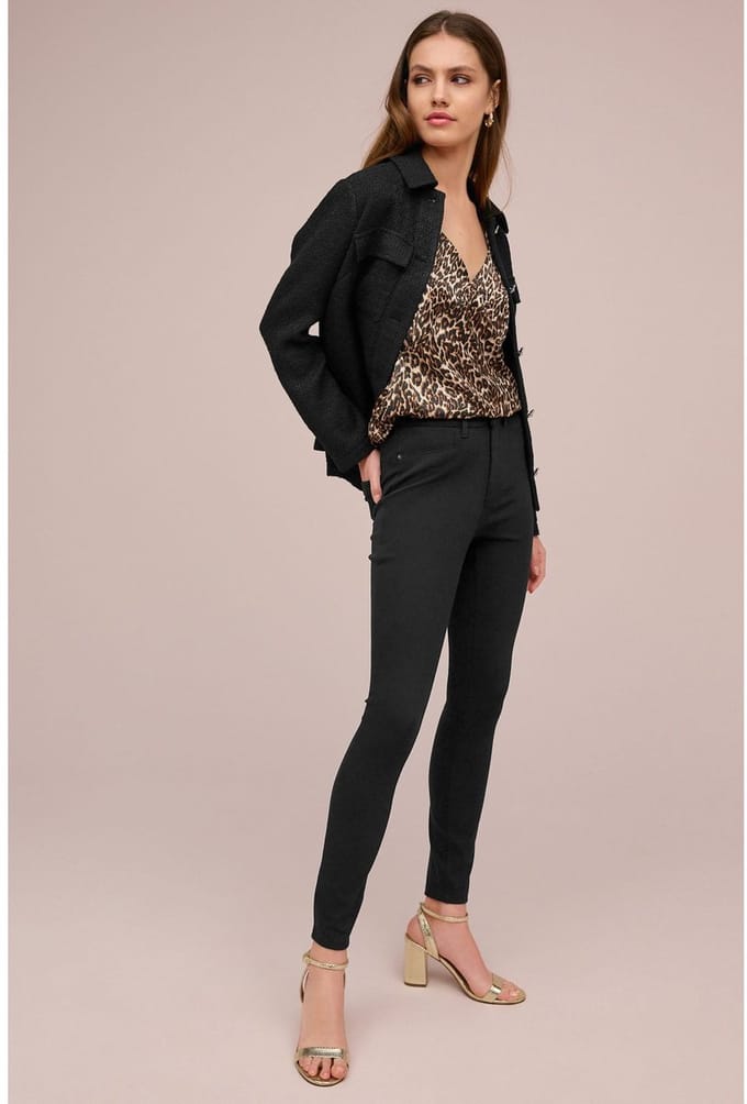 Next - Dames - Legging van jersey-denim - Petite - Zwart