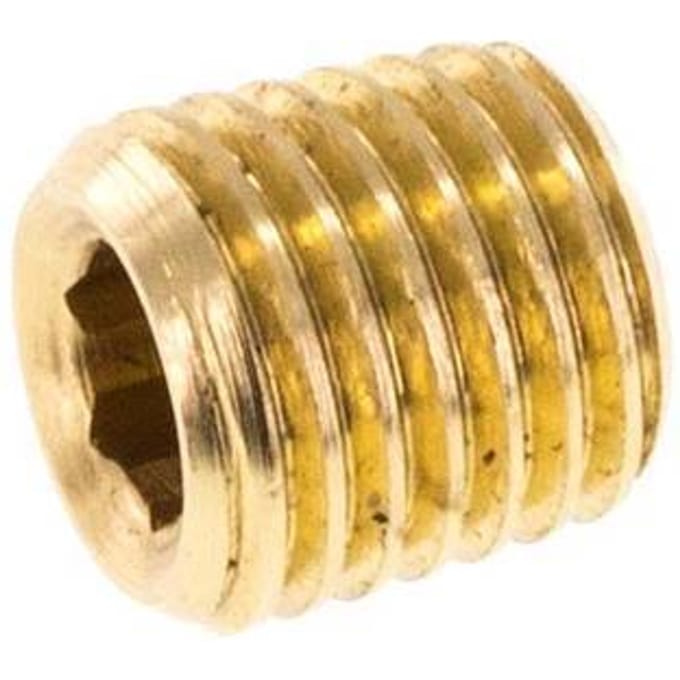 M8x1 Messing Plug met binnenzeskant zonder kraag (Conisch) 16 Bar [5 Stuks]