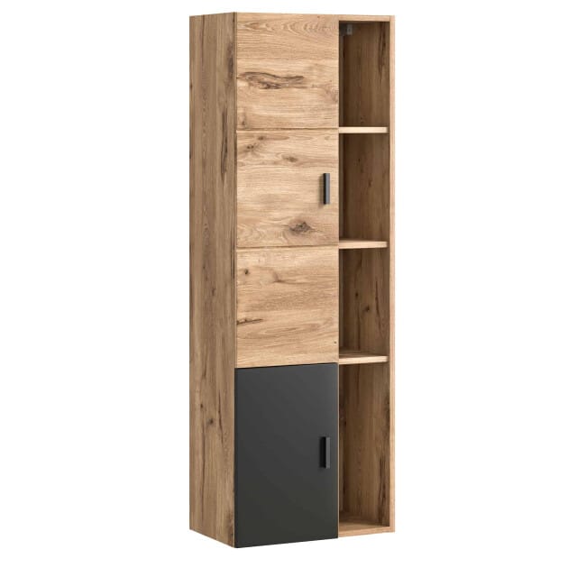 Grado midi kast Nox Eiken NB grijs mat MDF TZ - 35x44x144cm