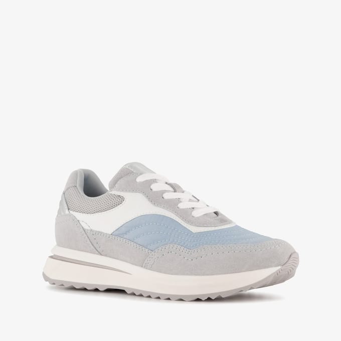 Harper suède dames sneakers blauw - Maat 36 - Echt leer - Uitneembare zool