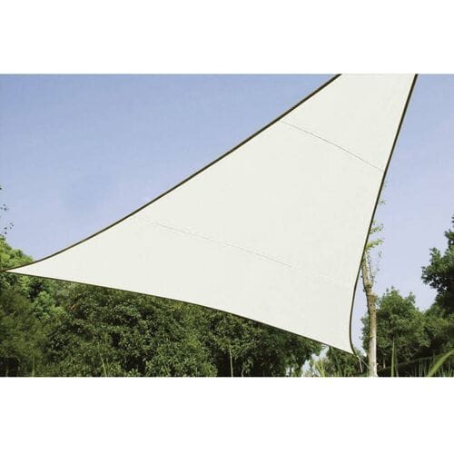 Perel Schaduwdoek, waterafstotend, 5 x 5 x 5 m, 160 g/m², polyester, driehoek, crème