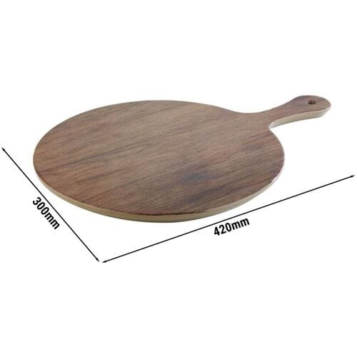 GGM Gastro (6 Stück) Tablett - OAK - Melamin - Ø 300mm - Höhe: 15mm