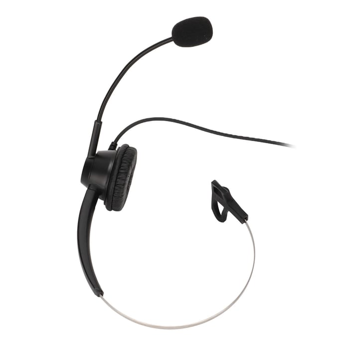 H360‑2.5VA Enkelzijdige Headset Zwart Volume Regeling Monaurale Koptelefoon voor 2,5 mm Stekker