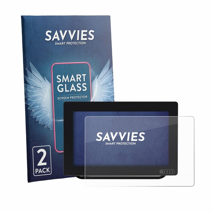 2 Stuks Savvies Screenprotector - geschikt voor Raymarine Axiom+ 9 - beschermfolie glas transparant