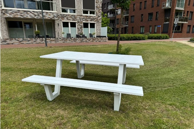 Rockwood® Picknicktafel Aluminium Londen Wit 1.80m