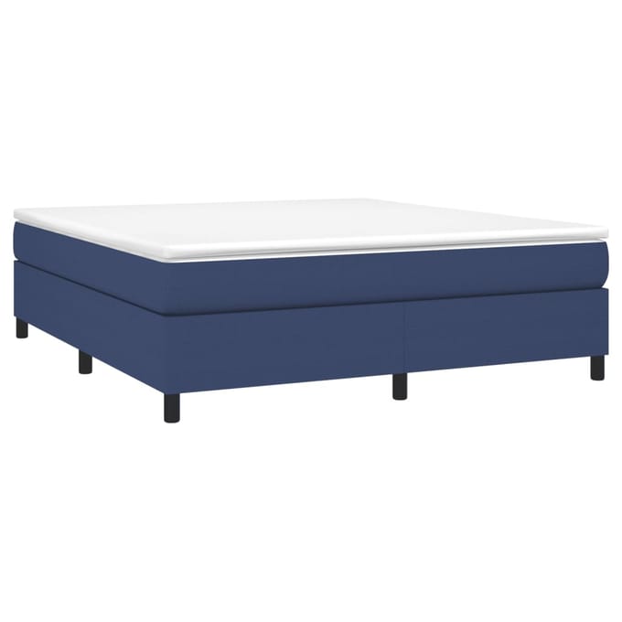 vidaXL - Boxspring - bed - stof - blauw - 160x200 - cm