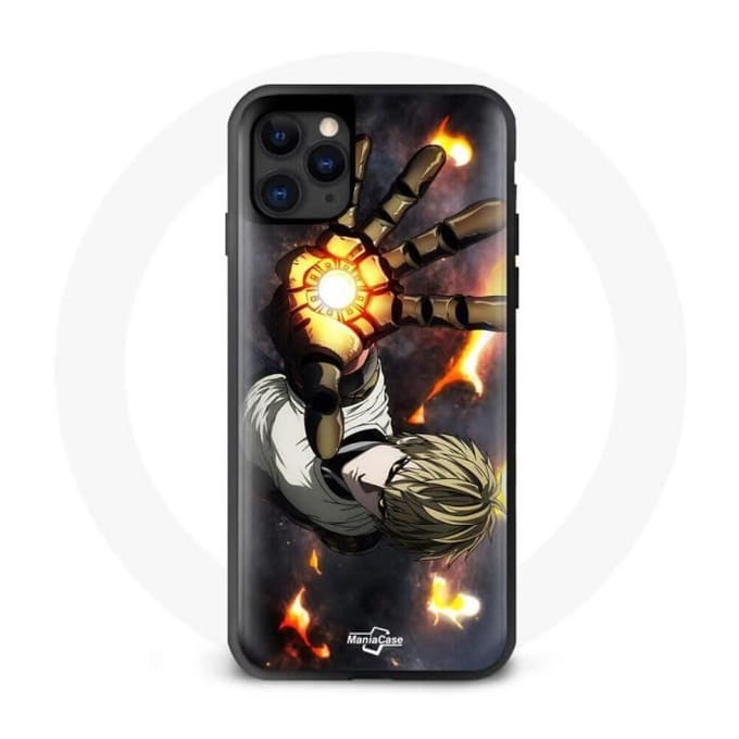 Hoesje iPhone 13 Pro Max - Genos One Punch Man - Flexibel - Anime Design - Unisex - Wit