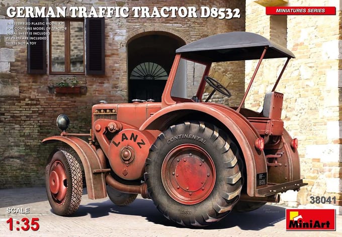 MiniArt Modelbouwpakket Landbouwvoertuigen - 38041 German Traffic Tractor Lanz D8 Plastic - 1:35 - Modelbouw