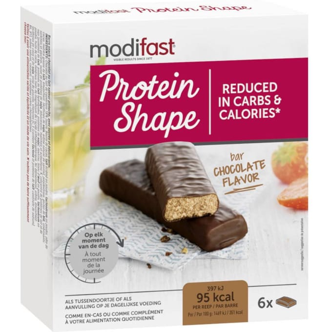 Modifast Protein Shape - Repen - Chocolade - 6 x 27 gr