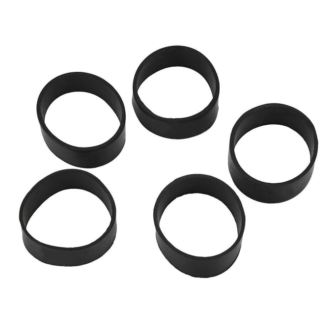 KEEP DIVING 5 STUKS Rubberen Fixeerband voor 5CM Webbing Loodgordel Duikaccessoires black