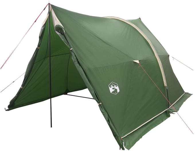 vidaXL - Tent - met - waterdicht - zeil - Groen - 185T - Polyester - met - PU - Coating