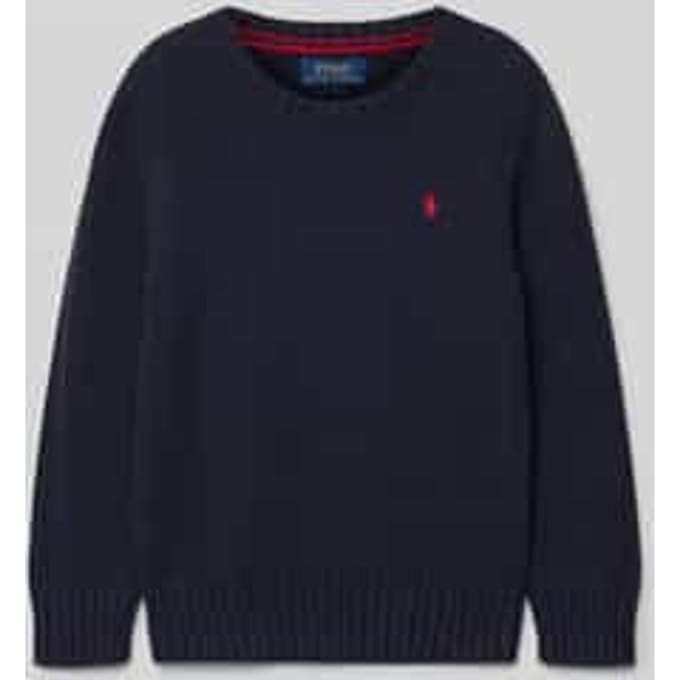 Gebreide pullover met labelstitching