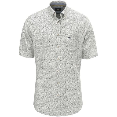 Fynch-Hatton Overhemd Minimal Flower Pattern Button-Down Horizon / male