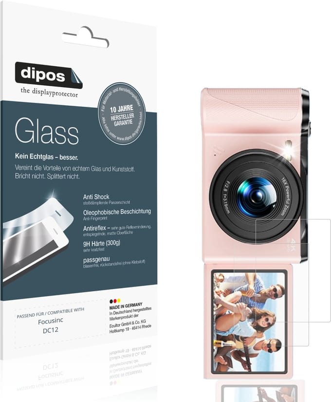 dipos – 2x Matte Pantserfolie geschikt voor Focusinc DC12 | 9H Screenprotector