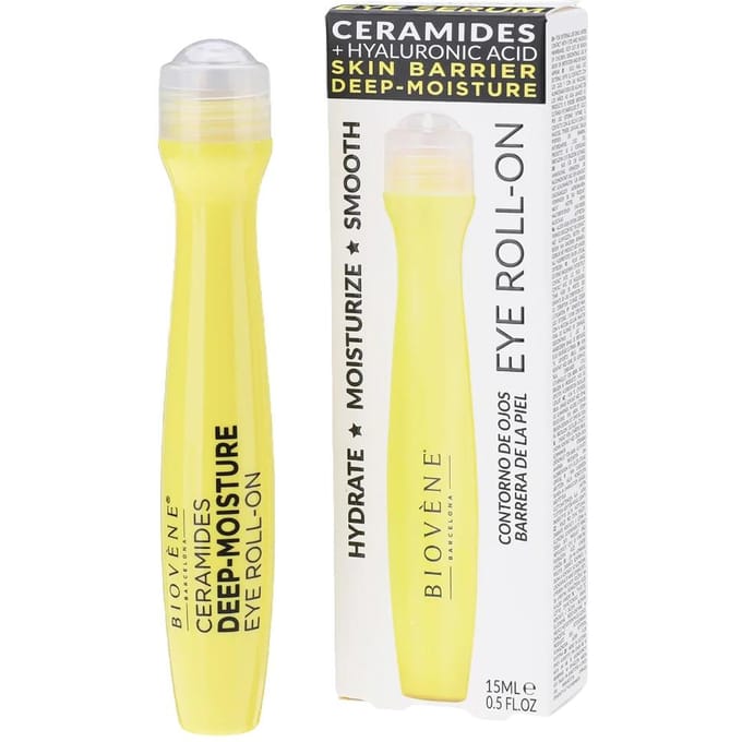 Biovene, Céramides, Hydratant & Lissant, Roll-On Contour des Yeux, 15 ml