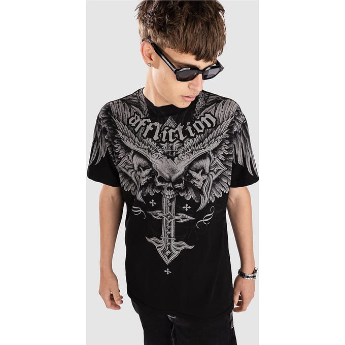 Affliction Death Eyes T-Shirt zwart