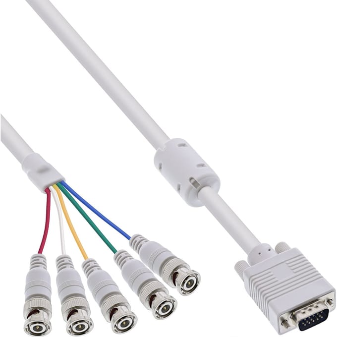 VGA (m) - 5x BNC (m) videokabel / beige - 5 meter