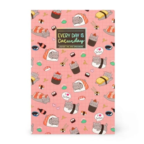 Legami cahier sushi cat, small, gelinieerd