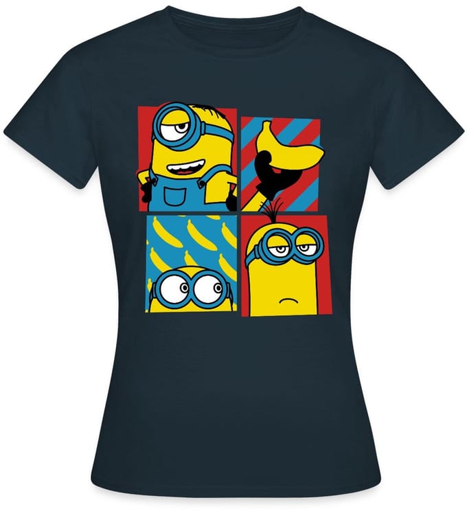 Minion Stuart Bob Kevin Humor T-Shirt Dames