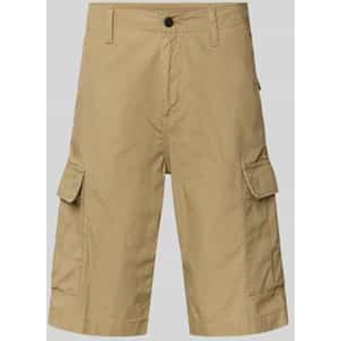 Normale cargo-korte leren broek voor heren, gespoeld